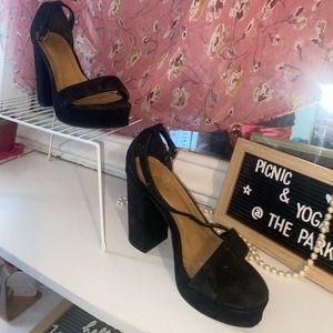 Black stiletto heels